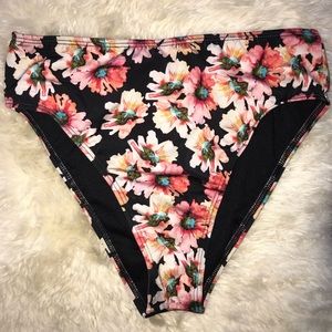 Leith Floral Print High Waisted Bikini Bottoms
